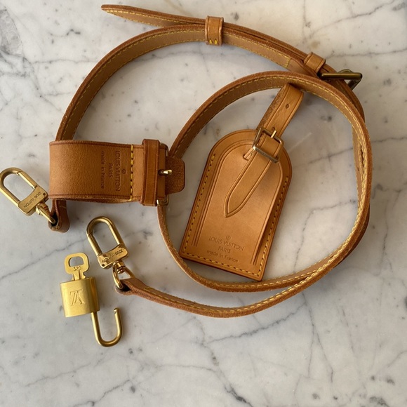 Authentic Louis Vuitton Strap Complete Bag Set Vachetta Leather - Picture 3 of 10